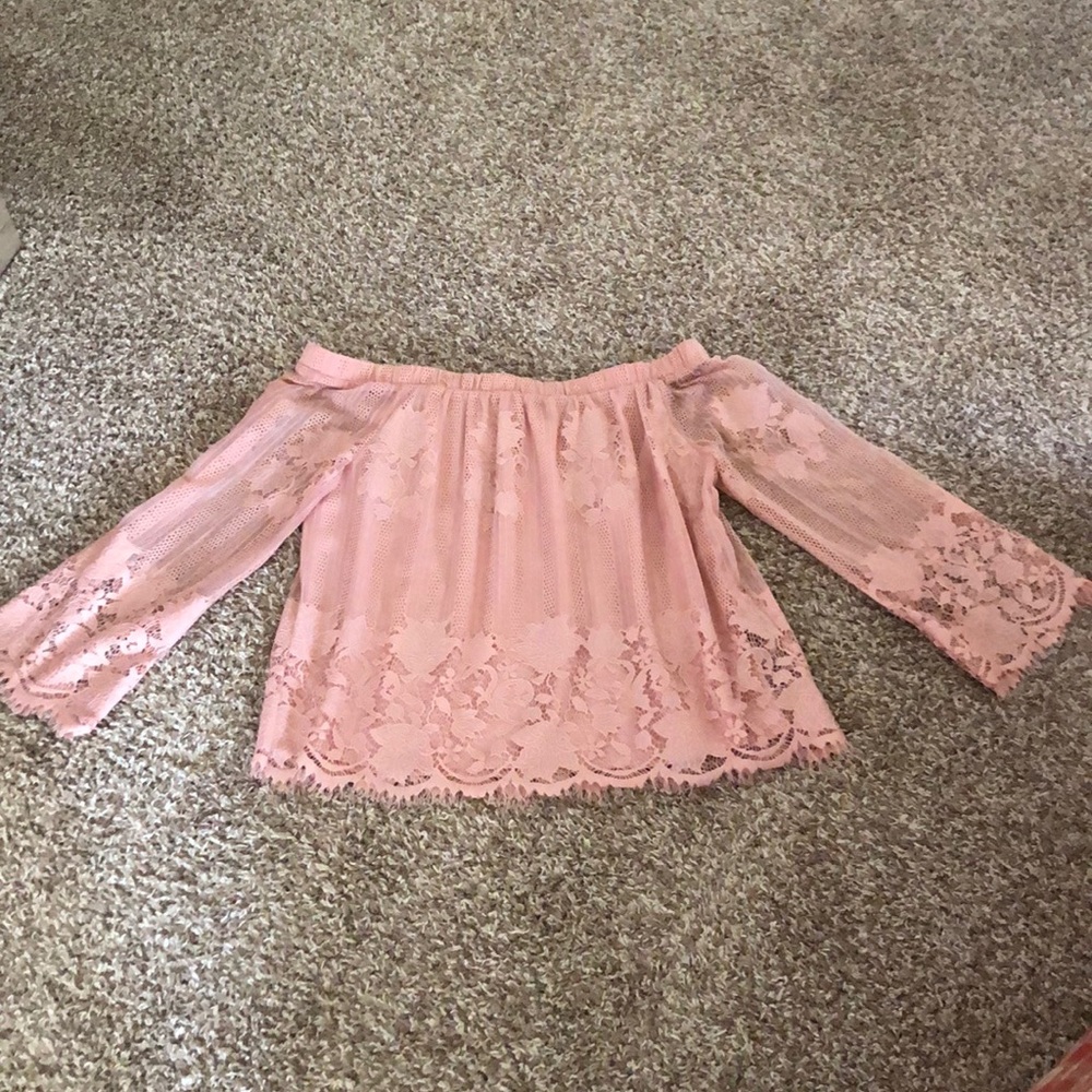 Off the shoulder lace top